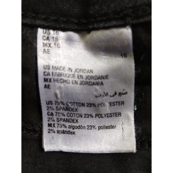 Charter Club Jeans Size 16 Bristol Skinny Zip Cotton Poly Blend Black Casual - Picture 10 of 12